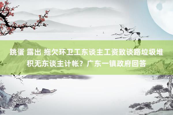 跳蛋 露出 拖欠环卫工东谈主工资致谈路垃圾堆积无东谈主计帐？广东一镇政府回答