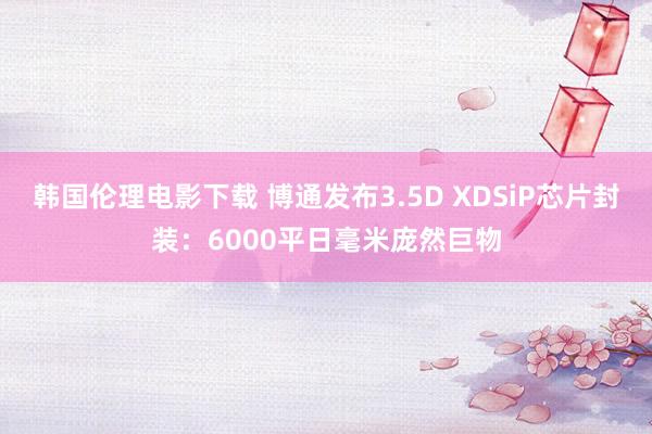 韩国伦理电影下载 博通发布3.5D XDSiP芯片封装：6000平日毫米庞然巨物
