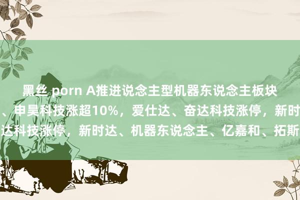黑丝 porn A推进说念主型机器东说念主板块走高！三丰智能、埃夫特、申昊科技涨超10%，爱仕达、奋达科技涨停，新时达、机器东说念主、亿嘉和、拓斯达等跟涨