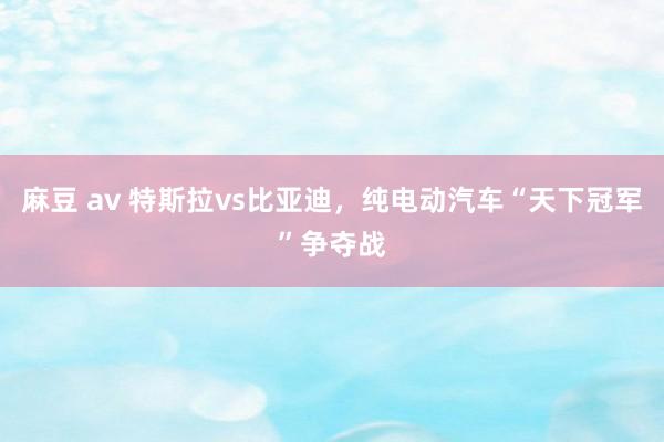 麻豆 av 特斯拉vs比亚迪，纯电动汽车“天下冠军”争夺战