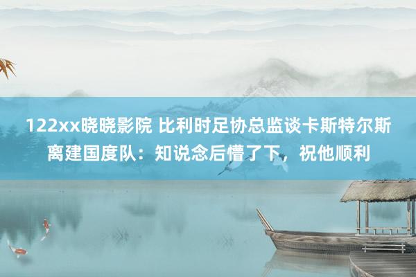 122xx晓晓影院 比利时足协总监谈卡斯特尔斯离建国度队：知说念后懵了下，祝他顺利