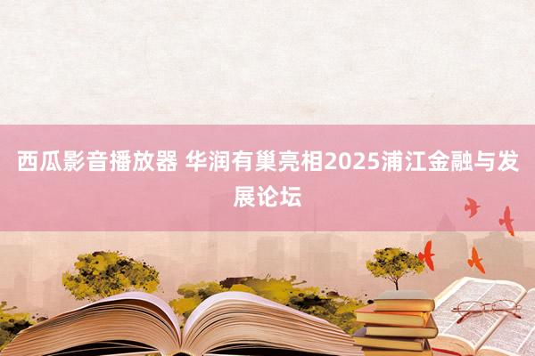 西瓜影音播放器 华润有巢亮相2025浦江金融与发展论坛