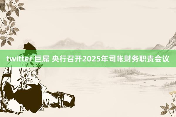 twitter 巨屌 央行召开2025年司帐财务职责会议